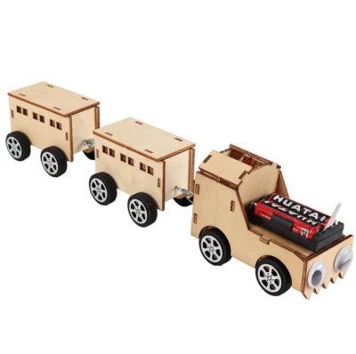 China New Come Diy Educational Creative Wooden Electric Toy Train Kids Wooden Toys Children's Toys for sale