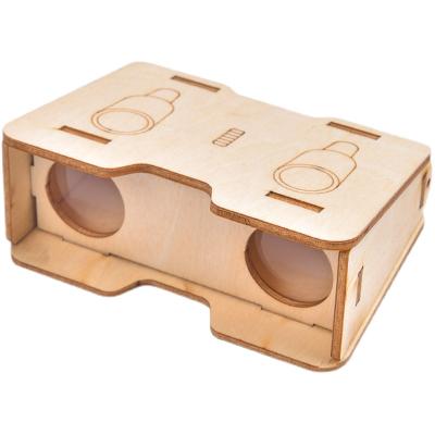 China Educational Toy Improve Kids Hands-On Ability 3d En Wooden Puzzle Woods Telescope Toy for sale