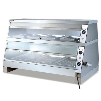 China Store Food CE Food Warmer Showcase Showcase Warmer KFC Used Glass Food Warmer Display Showcase for sale