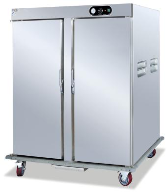 China stainless steel 2 door mobile electric warmer food cart with cabinet 540*680*1380mm for sale