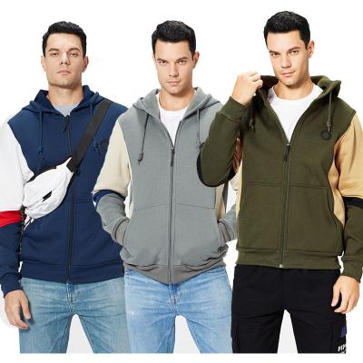 China Custom Stylish High Quality New Arrival Bolor Color Block Sweater Men's Breathable Gym Hoodie Sweater Cardigan Sweatshirts for sale