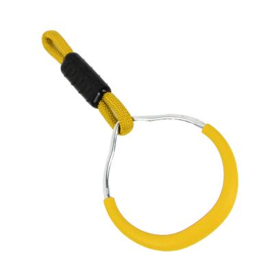 China Outdoor Play Outdoor Backyard Play Colorful Gymnastic Rings Swing Bar Rings Toy Swing Set For 15-30 Days Opp/Ring Carton 14*32*2cm Iron for sale