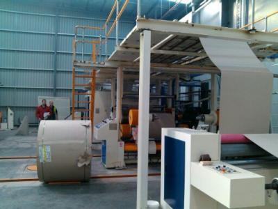 China B,E,F Flute 2 ply Corrugated single face AUTO production line Export to Autralia en venta