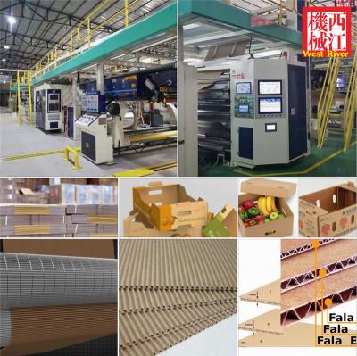 China Banana Box/Mineral Water Carton/ Wire Cable Package/Biscuit  Corrgated Making Machine Production Line for sale