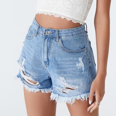 China Other hot sale WS031 women's shorts summer fringed denim abbreviations women distressed jeans shorts women for sale