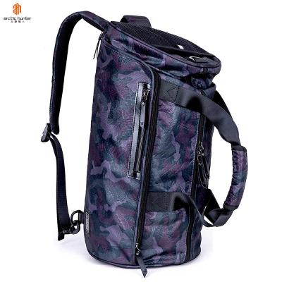 China 2020 Outdoor Sports Large Capacity Travel Shoulder Gym Overnight Bag With Shoes Compartment Daypack Camouflage Duffel Bag for sale