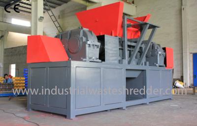 China Double Shaft Heavy Duty Cardboard Shredder , Cardboard Carton Shredder Machine for sale