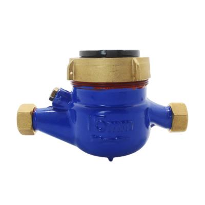 China Factory Price Class B DN15 Jet Brass Body Residential Cold Multi Brass Dry Water Meter For Household for sale