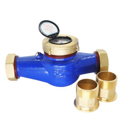 China Water Gauge China Manufactured High Performance Brass Class B Horizontal Dry Dial Cold Water Flow Meter For Household for sale