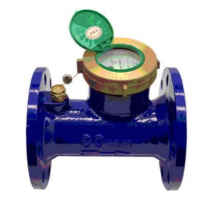 China Hot Selling Woltman High Performance Lxl-80 Water Meter Wet Blue Color High Hardness Industrial Water Meter for sale