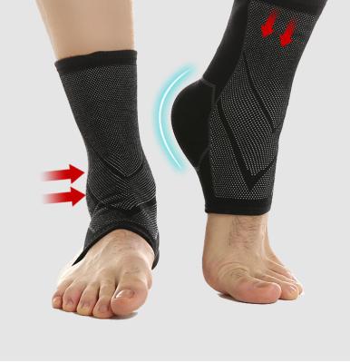 China Highly Exquisite Adjustable Breathable Sports Basketball Elasticity Compression Sprain Nylon Ankle Brace for sale