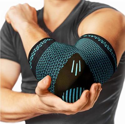 China Breathable Elastic Adjustable Elasticity Gym Sport Compression Pad Elbow Brace Protector Elbow Brace For Tennis Elbow for sale