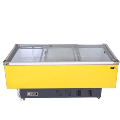 China Single-temperature New Design Commercial Display Fridge Island Chest Freezer For Supermarket Restaurant for sale