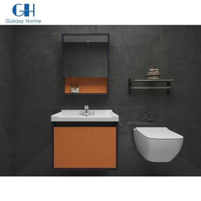 China Model WV02121 Bathroom Cabinets Wall Mounted Mirror Cabinet Modern Bathroom Vanity With Sink for sale