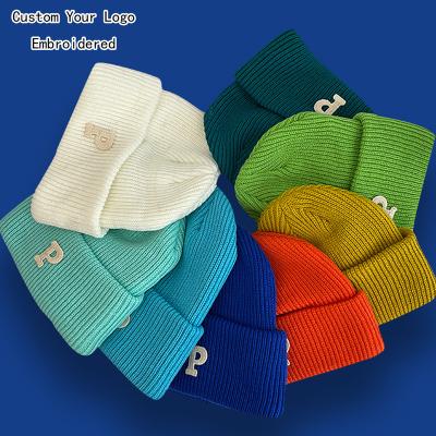 China Wholesale Norway Common Winter Outdoor Slouchy Custom Knitted Ribbed Beanie Hat Acrylic Cuffed Winter Knit Beanie Hat for sale