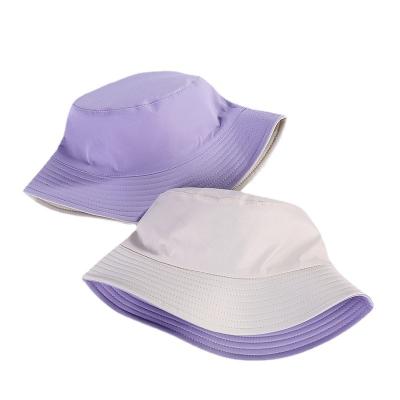 China Promotional Custom Striped Embroidery Logo Fashion Girls Bucket Hat Women Fisherman Hat for sale