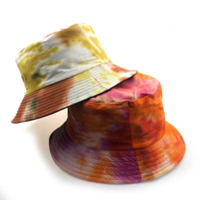 China New Fashion Striped Elegant Quality Cotton Material Tie Dye Bucket Hat for sale