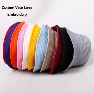 China Custom Picture Cotton Bucket Hat Design Your Own Embroidery Bucket Hat for sale