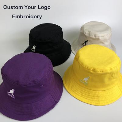 China Custom Picture Order 100% Cotton Bucket Hat Embroidery Logo for sale