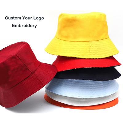 China Wholesale Bulk Custom Image Logo Men Women Woven Cotton Plaid Bucket Hat for sale