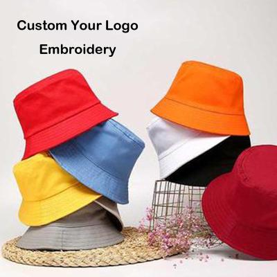 China Custom Picture Women Wholesale Fashion Embroidery Logo Cotton Bucket Hat for sale