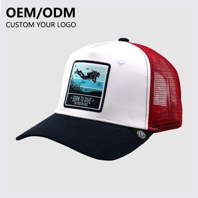 China COMMON Wholesale Blank Cotton Blank Baseball Streetwear Gorras Gorros Mesh Foam Panel Hat 5 Custom Sports Logo Trucker Hat for sale