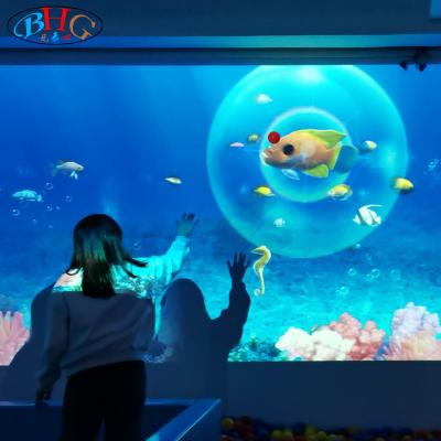 China Exhibition center/theme park/shopping mall/soft playground exhibition center/theme park interactive drawing games/indoor shopping mall wall projection screen toddler/new Big Soft Playground Amusement 3d Screen Sketching Magic Aquarium Game 2022 For Kids Game for sale