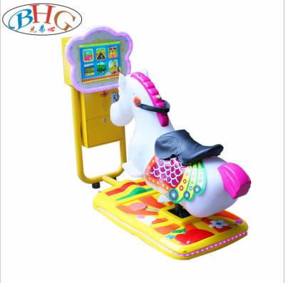 China Metal+acrylic+plastic Metal+acrylic+plastic coin pusher kids ride arcade simulator horse racing game machine for kids for sale