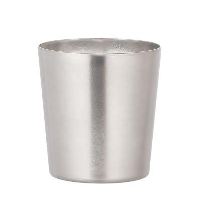 China Drinkware 200ml Double Wall Coffee Water Beer Wine Cup Camping Titanium Mug Drinkware for sale