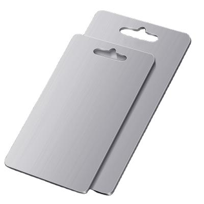 China Sustainable Easy-cleaning Food Cutting Board Gray Color Kitchenware Titanium Chopping Block For Kitchen for sale