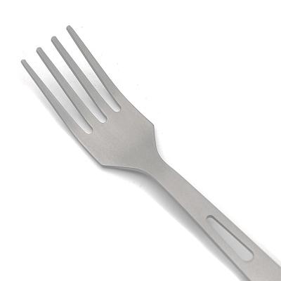 China Convenient Lightweight Titanium Fork Ultra Camping Tableware Utensil Picnic Fork for sale