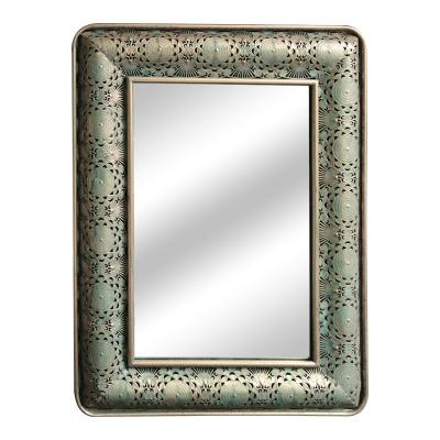 China Luxury Deoration Designer Gold Metal Framed Home Wall Mirror For Decor Bath Room Living Room for sale