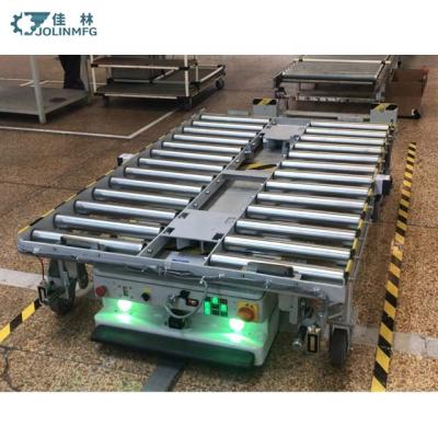 China Garment Shops Warehouse Robot Automatic Guided Magnetic Vehicle Robot AGV Robot Material Handling Trolley for sale