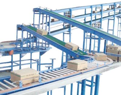 China Heat Resistant Automatic Motorized Belt Roller Conveyor System For Transport Cartons, Boxes, Pallets In Warehouses, Factories, Workshop for sale