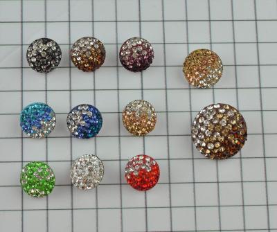 China Viable Colored Metal Faux Stone Glass Crystal Leg Buttons for sale