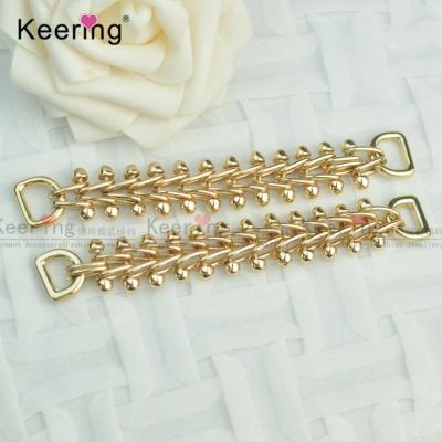 China Gold nickel free European shiny metal buckle chain connector for belt bikini bag WCK-1366 for sale