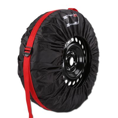 China 1pc Polyester Hubcap Spare Tire Cover Case Polyester Summer Winter Car Tire Storage Bags Vehicle Wheel Protector Car Accessories for sale