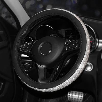 China Steering Wheel Cover Crystal Glitter Rhinestones Bedazzled Universal Sports Car 15 Inch New Fashion Auto Accessories for sale