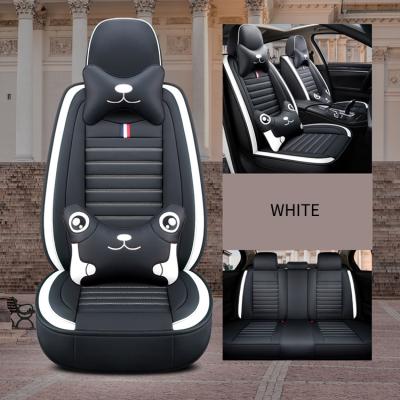 China Full Set Luxury Universal PVC Leather 5d Car Seat Cover With Car Cushion for sale