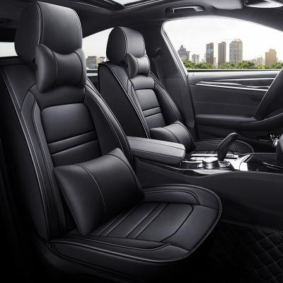 China Luxury Car Seats Covers 5d Universal Car Cushion 13pcs Front+Rear Car Seat Cover PU Leather for sale