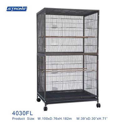 China New Metal Viable Large Large Birdcage Handmade Bird Cage Flight Cage Pet House With Stand For Sale 4030FL for sale