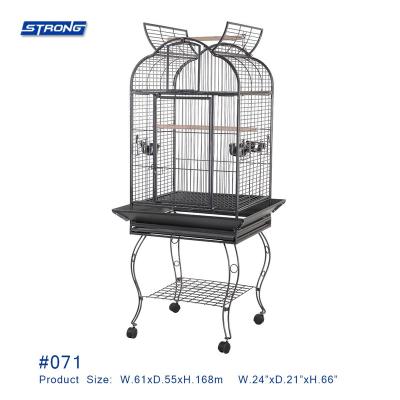 China New Viable Big Bird Parrot Cage Supplier Open Top Bird Cage With Brackets Rolls #071 for sale