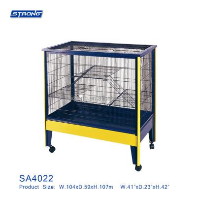 China Quick Viable Animal Cage Chinchilla Cage Stainless Steel Pet Cage With Hammock SA4022 for sale