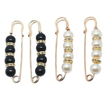 China 2021 Environmental Friendly Hot Sale Sweater Shawl Pins Safety Pins Pearl Brooch Pins For Women Girls for sale