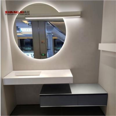 China New Modern Shangju Style Evkur Mirror With Light For Classic Floor Mounted Bathroom Cabinet for sale