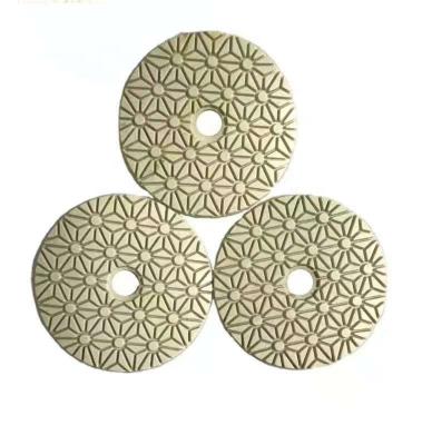 China For Inch 3 Inch Marble Porcelian Glass Flexible Ceramic Tile 4 Step Granite Diamond Rubber Polishing Pad for sale