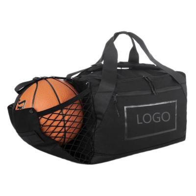 China Custom New Fashion Logo Waterproof Versatile Large Travel Gym Training Duffel Bag With Shoe Compartment Ball Pocket Travel Bag for sale