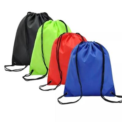 China Promotional Customized Logo Practical Polyester Waterproof Drawstring Fashion Gym Bags Sport Drawstring Durable Wear Resistant Backpack for sale