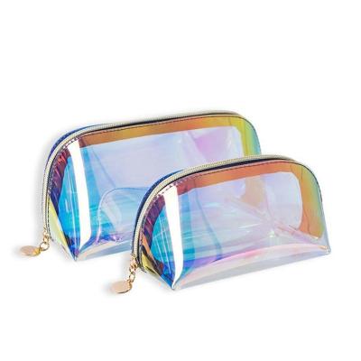 China Transparent Clear Waterproof Makeup Bag Transparent Candy Clean Cosmetic Bag With Zipper Jelly Wash Bag Pouch For Travel Vanity Case Box Cosmetic for sale