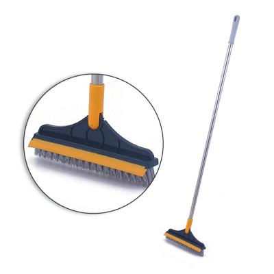 China Amazon Sustainable Hot Sale Long To Handle To Scrub 2 In 1 Floor Brush With Best Quality Corner Cleaning Instrument for sale